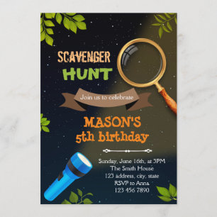 Invitation à l'anniversaire de la Chasse au trésor