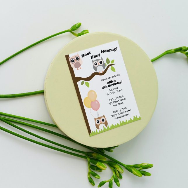Invitation à l'anniversaire de la chouette (Créateur téléchargé)