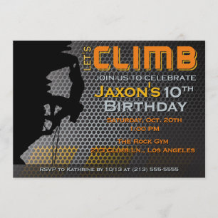 Invitation à l'anniversaire de la Escalade de rock