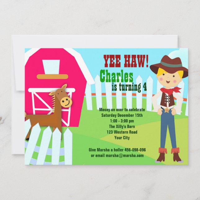 Invitation à l'anniversaire de la ferme de la gran (Devant)