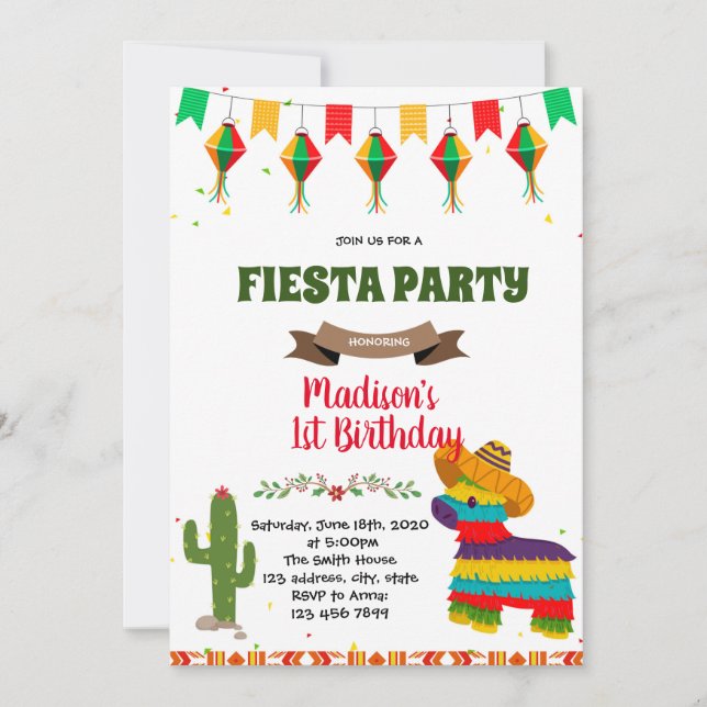 Invitation à l'anniversaire de la fête de la pinat (Devant)