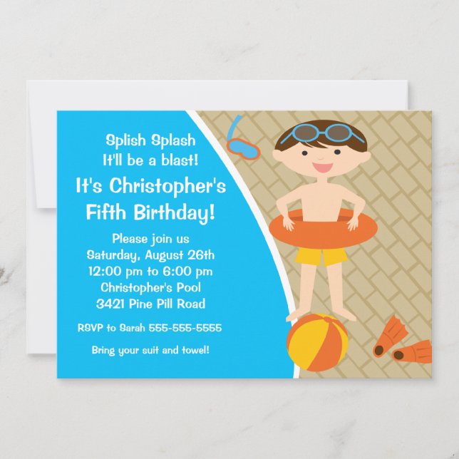 Invitation à l'anniversaire de la fête de la pisci (Devant)