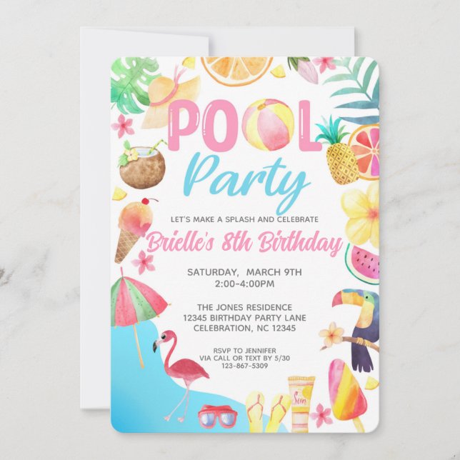 Invitation à l'anniversaire de la fête de la pisci (Devant)