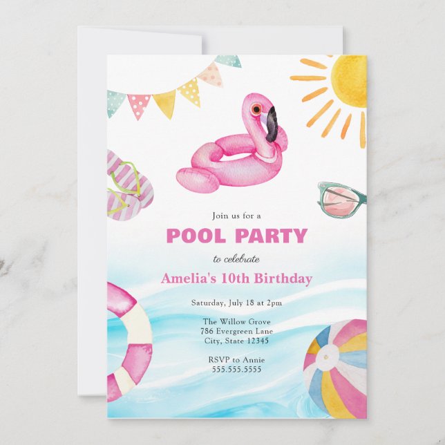 Invitation à l'anniversaire de la fête de la pisci (Devant)