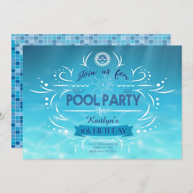 Invitation à l'anniversaire de la fête de la pisci (Devant / Derrière)