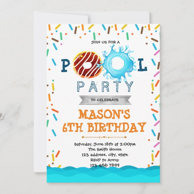 Invitation à l'anniversaire de la fête de la pisci (Devant)