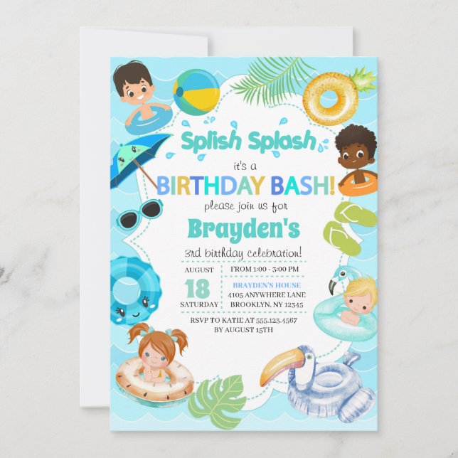 Invitation à l'anniversaire de la fête de la pisci (Devant)