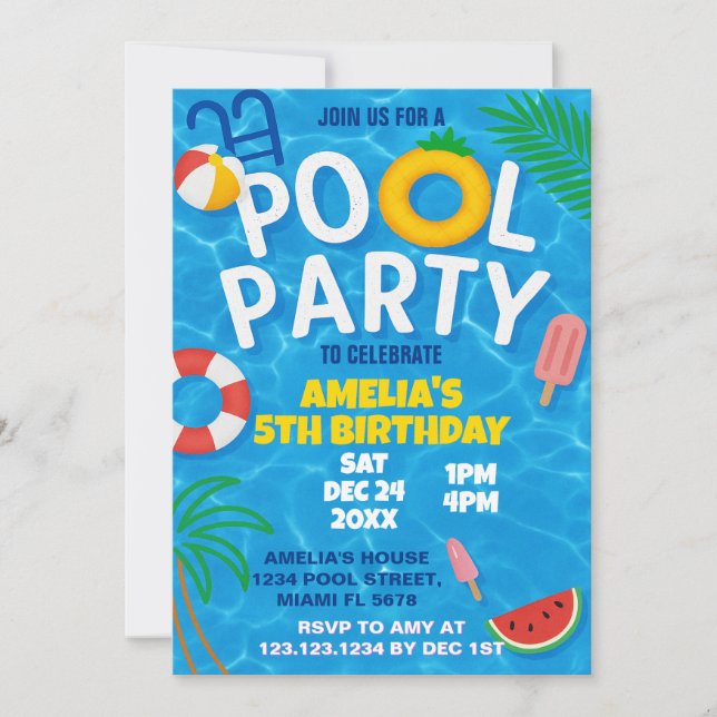 Invitation à l'anniversaire de la fête de la pisci (Devant)