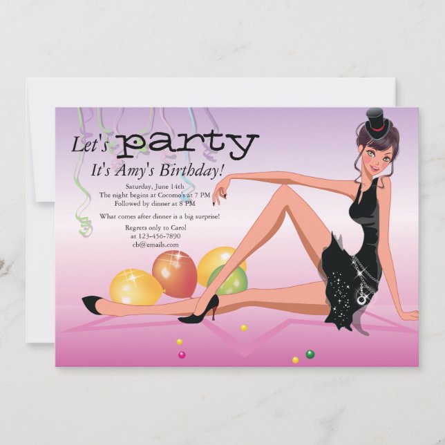 Invitation à l'anniversaire de la Fête de l'heure (Devant)