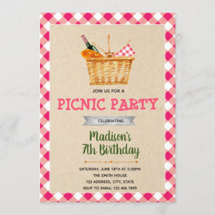 Invitation à l'anniversaire de la fête de pique-ni