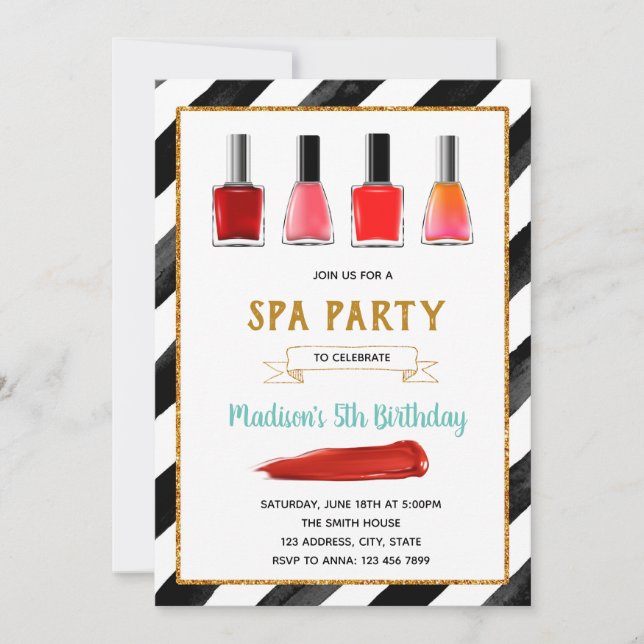 Invitation à l'anniversaire de la fête de polissag (Devant)