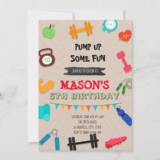 Invitation à l'anniversaire de la fête de remise e (Devant)