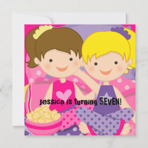 Invitation à l'anniversaire de la fête des filles 