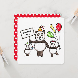 Invitation à l'anniversaire de la fête du Panda