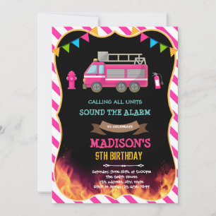 Invitation à l'anniversaire de la fille de camion