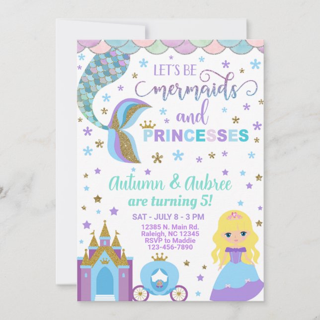 Invitation à l'anniversaire de la fille de la sirè (Devant)