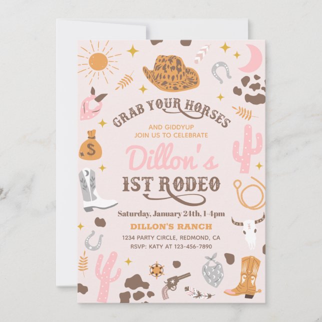 Invitation à l'anniversaire de la fille | Invitati (Devant)