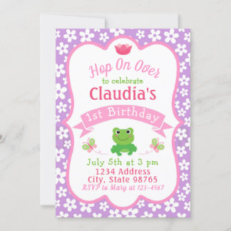 Invitation à l'anniversaire de la grenouille
