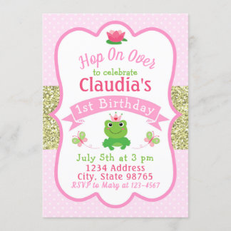 Invitation à l'anniversaire de la grenouille