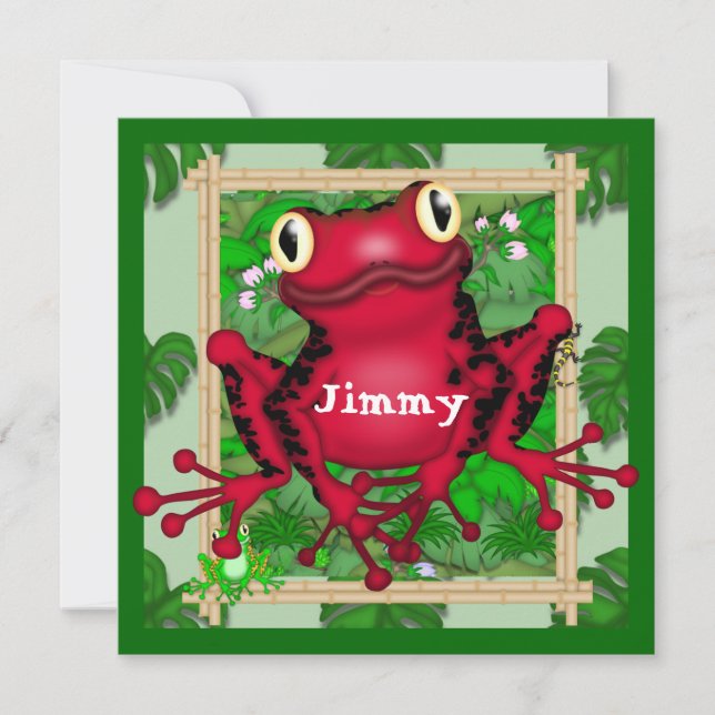 INVITATION À L'ANNIVERSAIRE DE LA Grenouille (Devant)