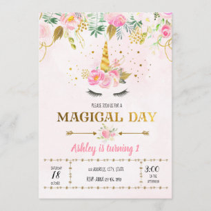 Invitation à l'anniversaire de la licorne