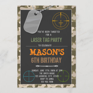 Invitation à l'anniversaire de la marque laser cam