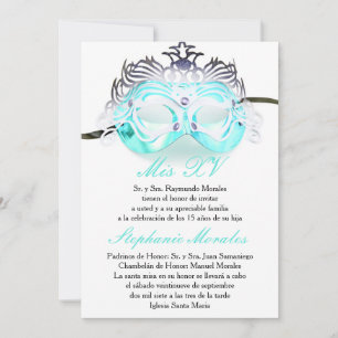 Invitation à l'anniversaire de la Mascarade Turquo
