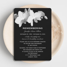 Invitation à l'anniversaire de la mort des orchidé