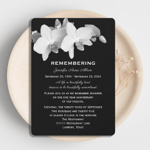 Invitation à l'anniversaire de la mort des orchidé