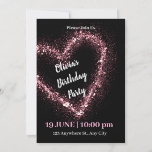 Invitation à l'anniversaire de la Parties scintill