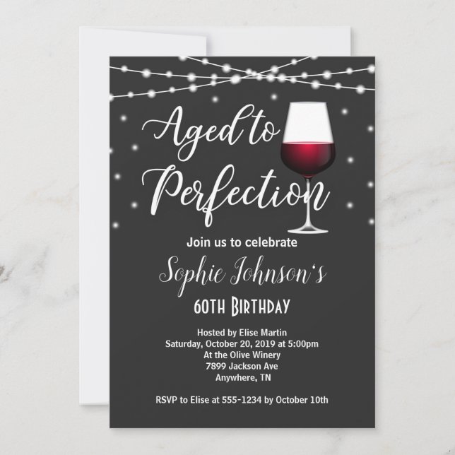 Invitation à l'anniversaire de la perfection (Devant)