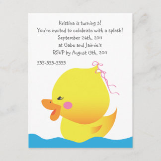 Invitation à l'anniversaire de la petite fille en