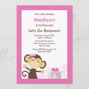 Invitation à l'anniversaire de la petite fille sin