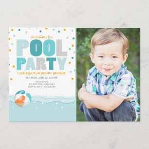 Invitation à l'anniversaire de la piscine Splish S
