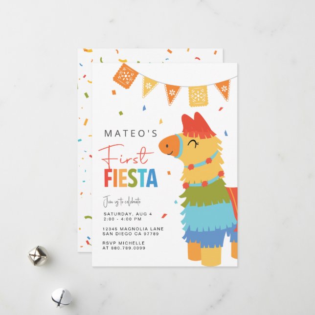 Invitation à l'anniversaire de la première fête ・  (Devant/Arrière en situation)