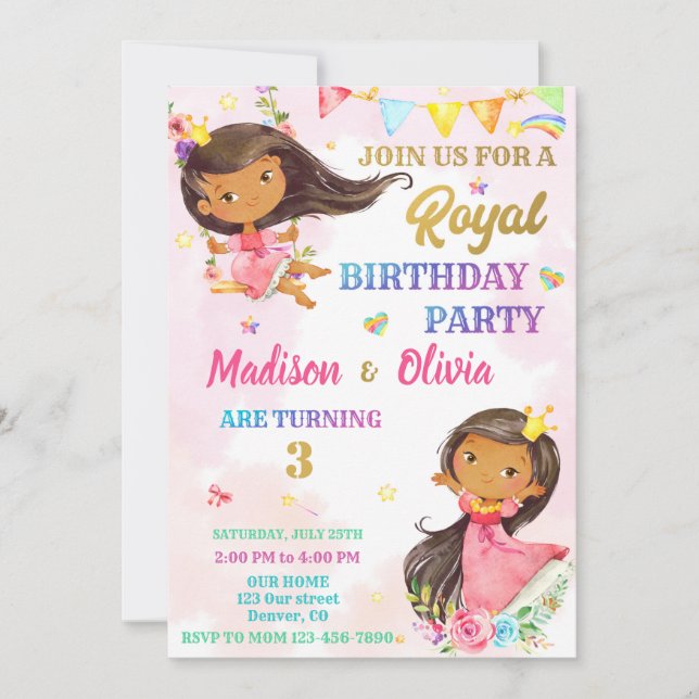 Invitation à l'anniversaire de la princesse (Devant)