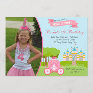 Invitation à l'anniversaire de la princesse avec p