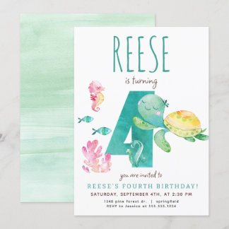 Invitation à l'anniversaire de la Tortue de mer