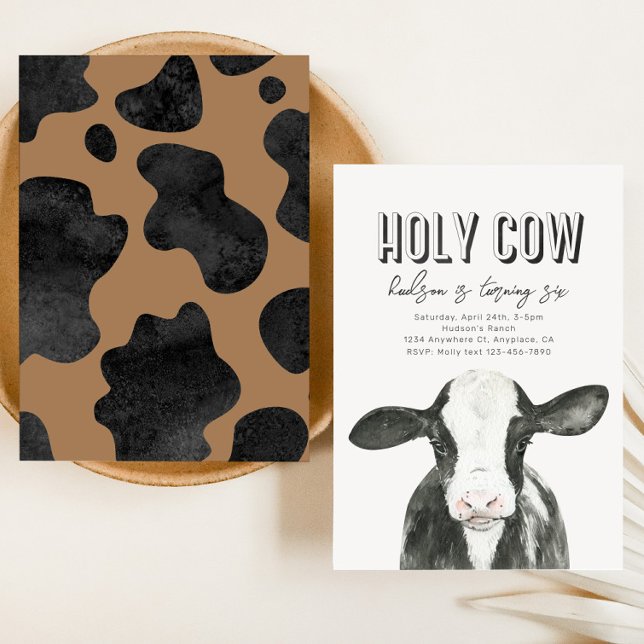Invitation à l'anniversaire de la vache sainte | C (Créateur téléchargé)