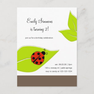 Invitation à l'anniversaire de Lady Bug