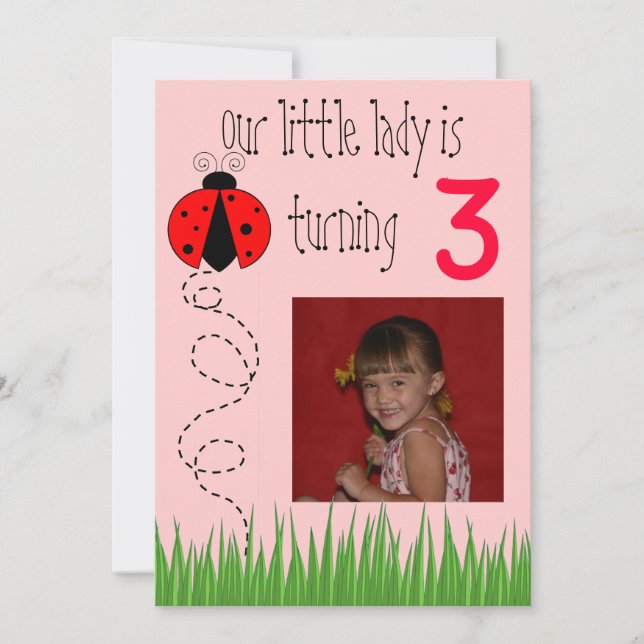 Invitation à l'anniversaire de Ladybug (Devant)