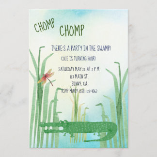 Invitation à l'anniversaire de l'alligator