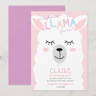 Invitation à l'anniversaire de l'Alpace Llama