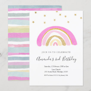 Invitation à l'anniversaire de l'arc-en-ciel de mi