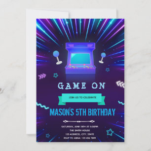 Invitation à l'anniversaire de l'arcade