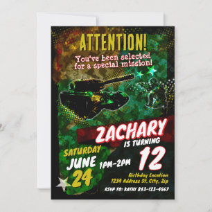 Invitation à l'anniversaire de l'armée