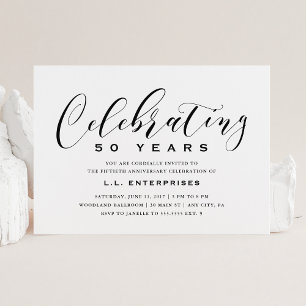 Invitation à l'anniversaire de l'entreprise