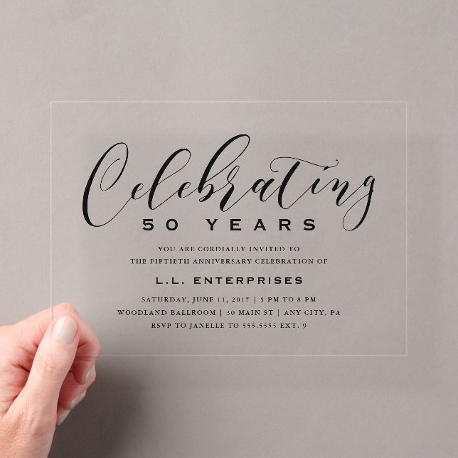 Invitation à l'anniversaire de l'entreprise (In situ (ordinateur de poche))