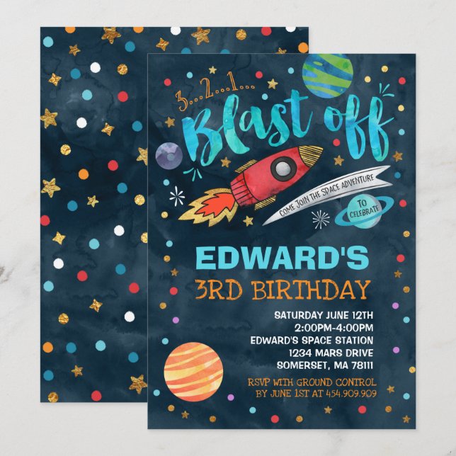 Invitation à l'anniversaire de l'espace Partie spa (Devant / Derrière)