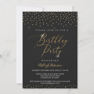 Invitation à l'anniversaire de l'étincelle noire e